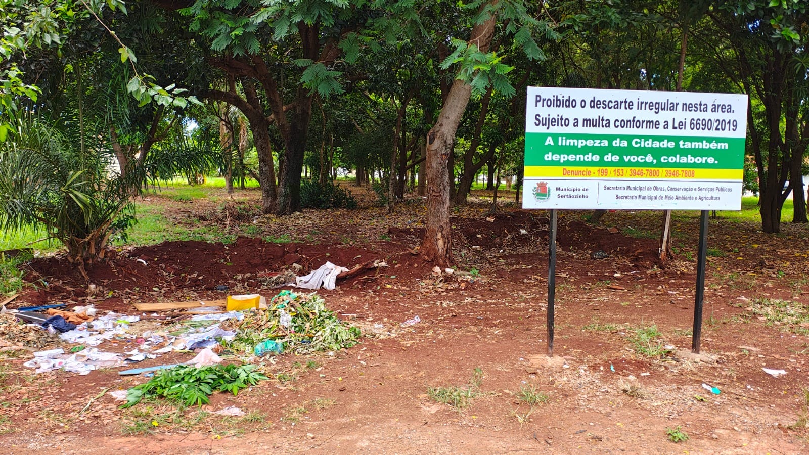 Sertãozinho intensifica fiscalização contra descarte irregular com operação 'Descarte Consciente'