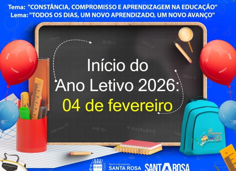 Rede Municipal de Santa Rosa de Viterbo anuncia retorno às aulas em 4 de fevereiro de 2026