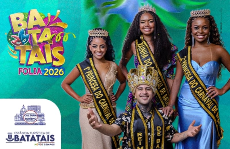 Batatais anuncia programação do Batatais Folia 2026 com desfiles, shows e blocos entre 13 e 17 de fevereiro