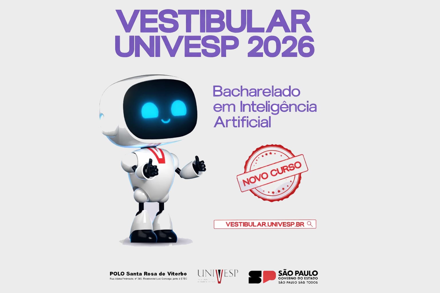 Santa Rosa de Viterbo terá bacharelado em Inteligência Artificial pela Univesp; inscrições vão até 11/03