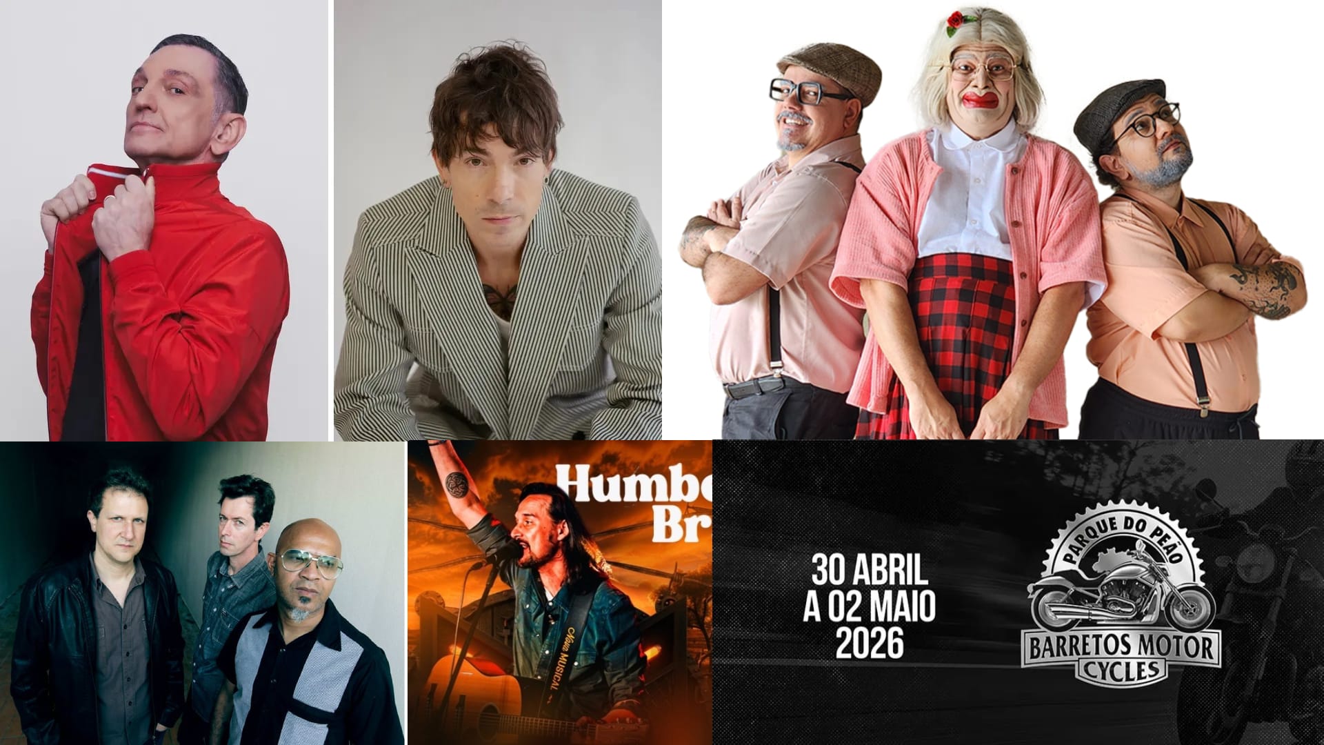 Encontro nacional de motociclistas em Barretos terá shows de Paulo Miklos, Di Ferrero, Geriatricus, Humberto Brazão e Plebe Rude