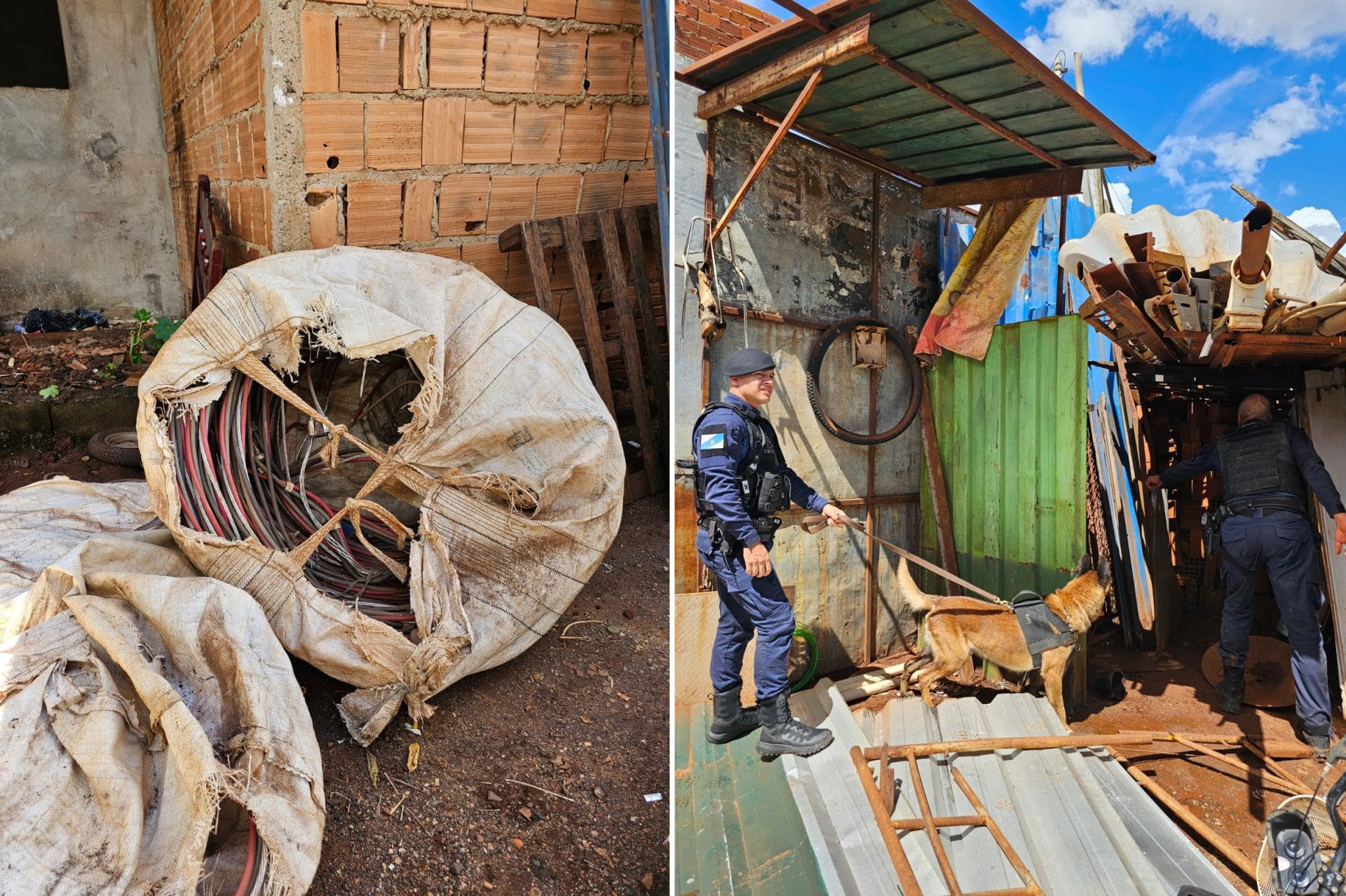 GCM apreende fios da CPFL e drogas em ferro-velho da zona Norte de Ribeirão Preto