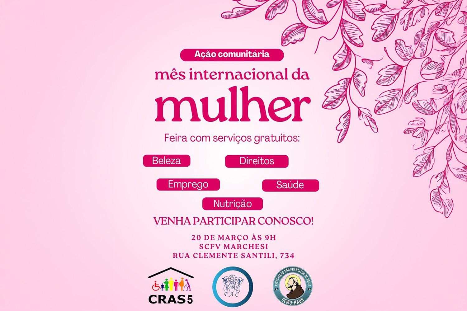 Prefeitura realiza ação voltada às mulheres com serviços de saúde e cidadania em Ribeirão Preto