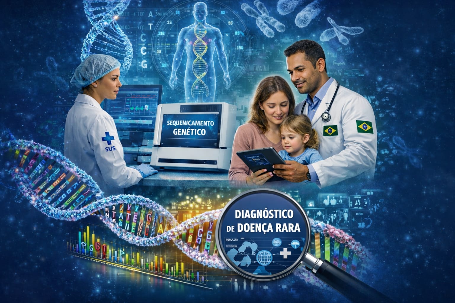 SUS anuncia sequenciamento completo do DNA para reduzir tempo de diagnóstico de doenças raras