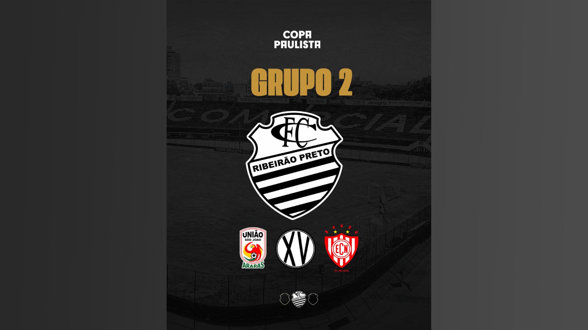 Comercial fica no Grupo 2 da Copa Paulista 2026 e conhece formato da competição