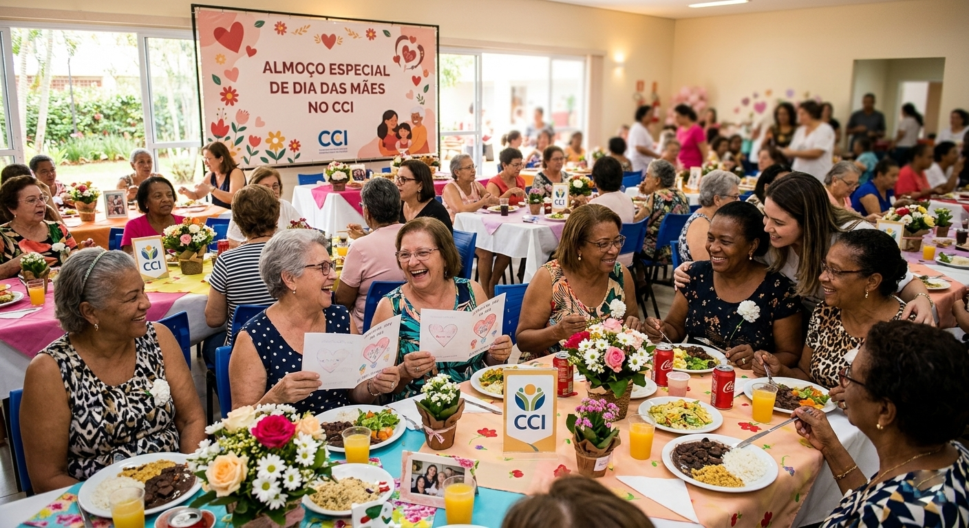 Centro de convivência promove almoço em homenagem ao Dia das Mães em Pitangueiras
