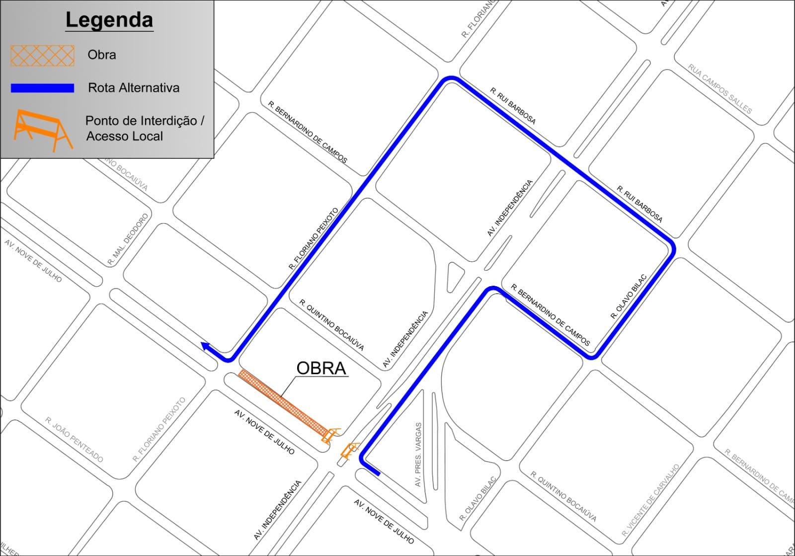 Interdição na Avenida Nove de Julho altera trânsito em Ribeirão Preto por 15 dias!