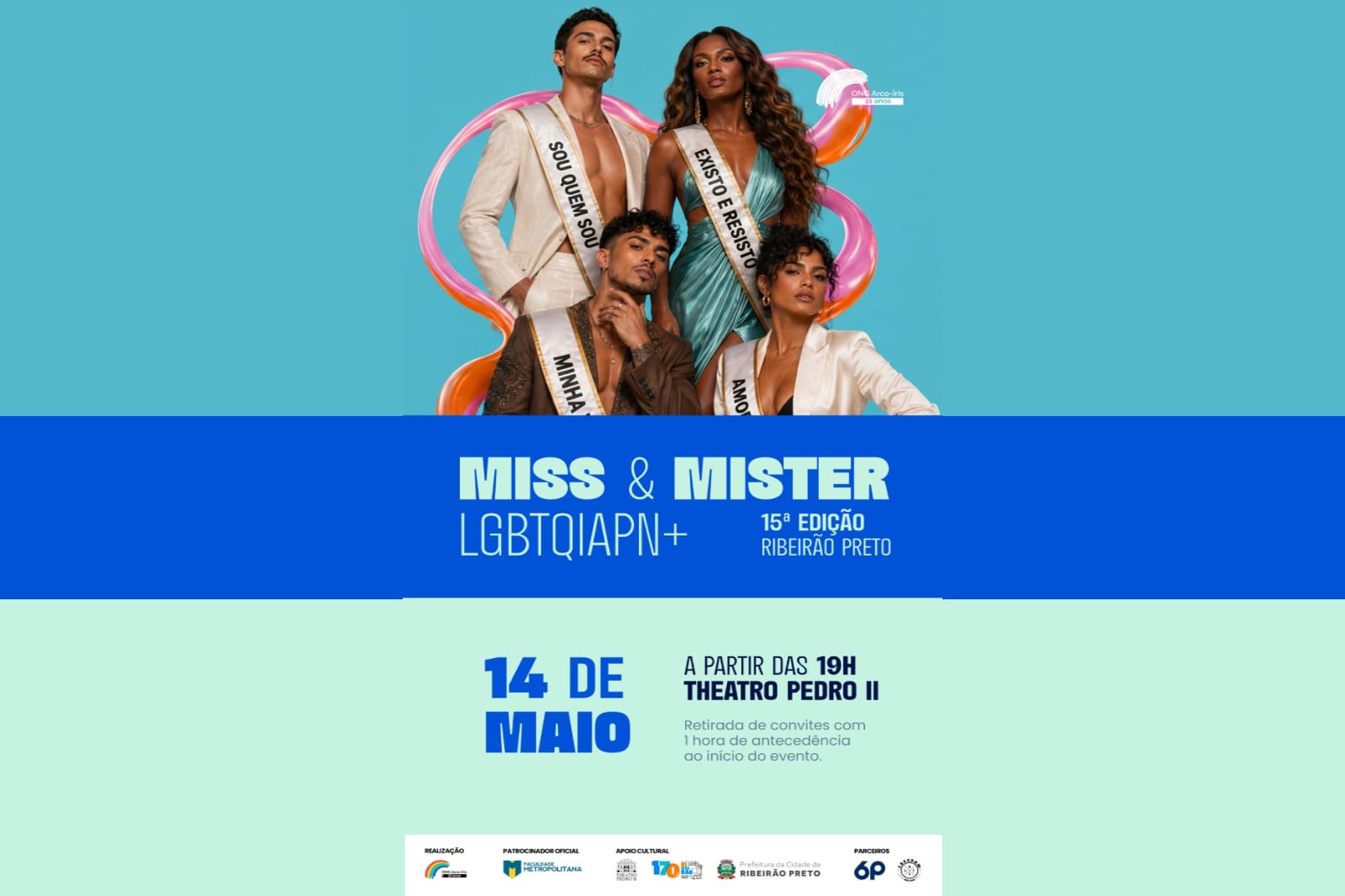Miss e Mister LGBTQIAPN+ chega à 15ª edição e celebra diversidade no palco do Theatro Pedro II