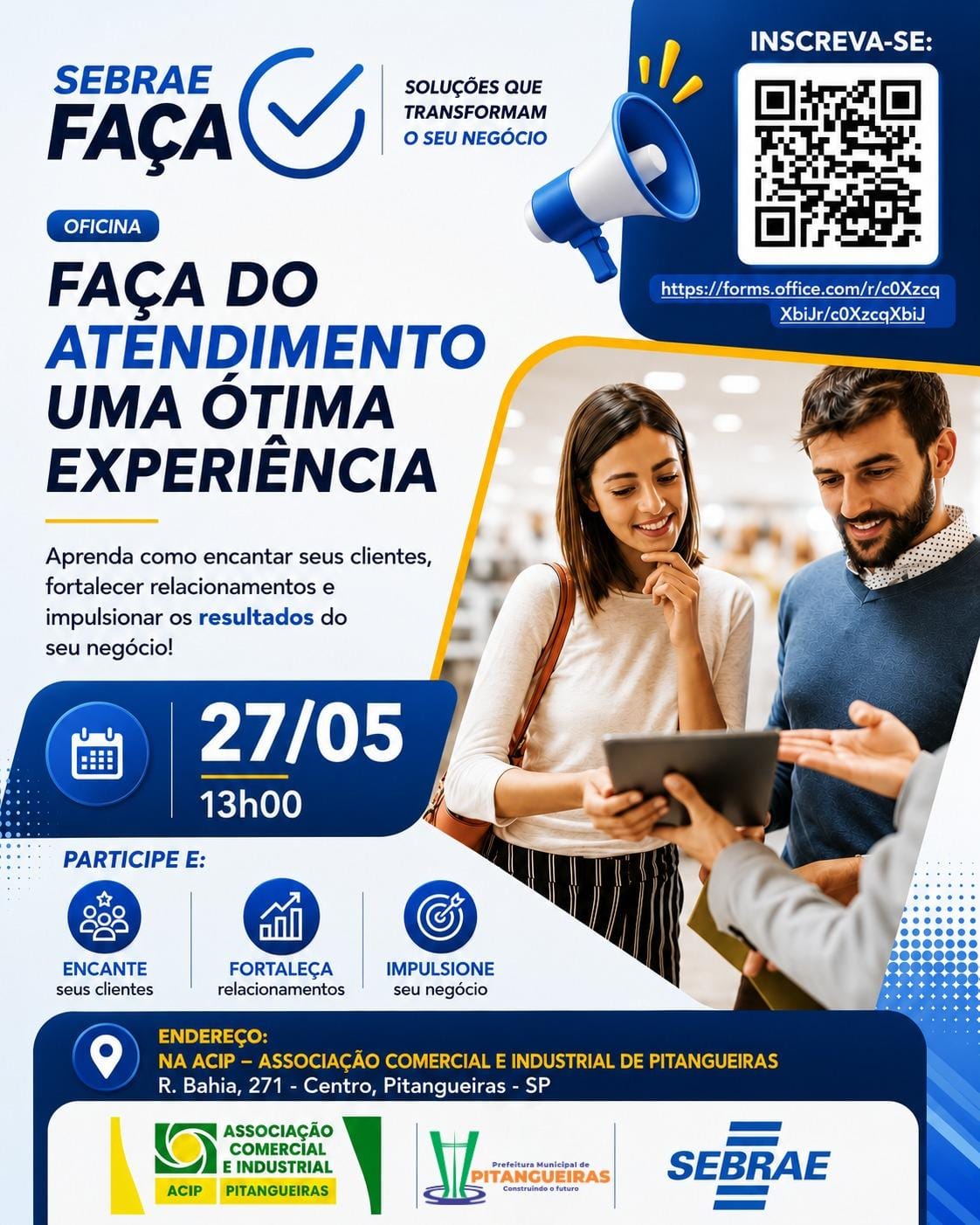 Oficina gratuita em Pitangueiras ensina técnicas de atendimento para aumentar vendas