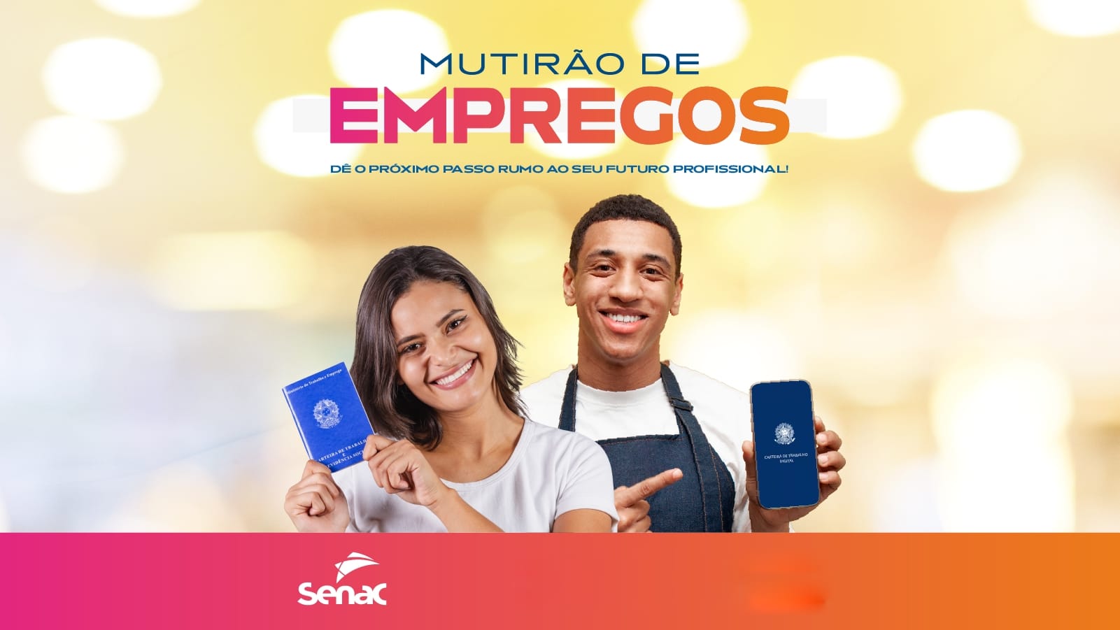 Senac recebe mutirão com 500 vagas de emprego, estágio e aprendiz em 14 de maio