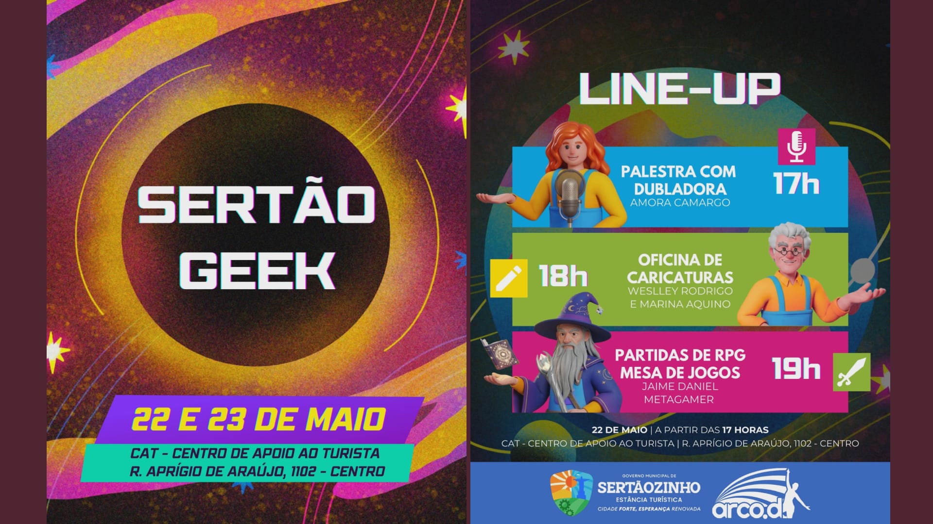 Sertão Geek chega ao Centro de Apoio ao Turista nos dias 22 e 23 de maio