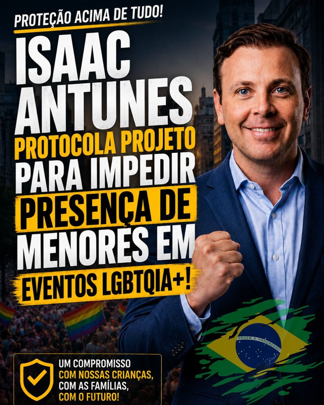 Vereador protocola projeto em Ribeirão Preto para vetar presença de menores em eventos LGBTQIA+