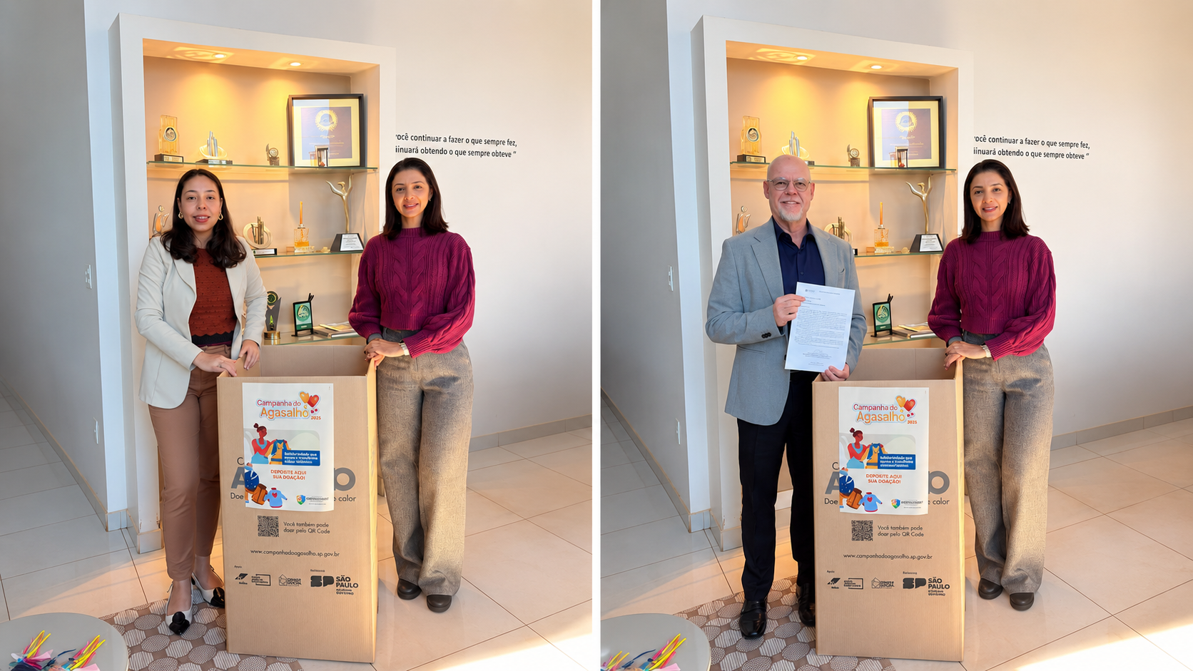 Campanha do Agasalho de Sertãozinho ganha doação de empresa e segue arrecadação para famílias e pets
