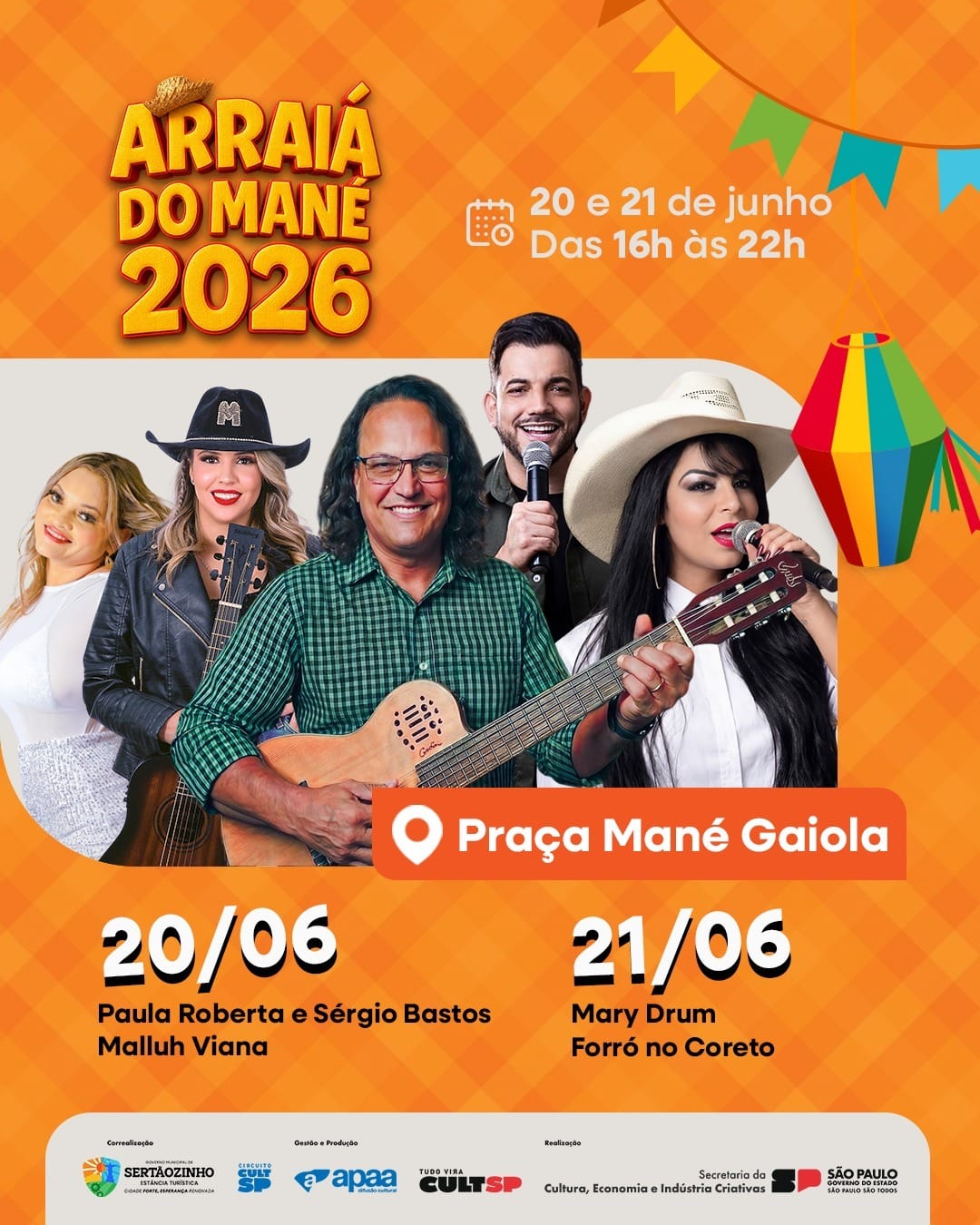 Sertãozinho prepara Arraiá do Mané para dois dias de festa junina na Praça Mané Gaiola