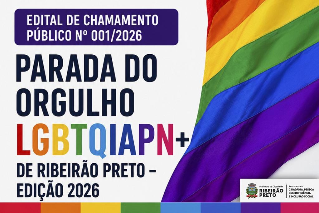Prefeitura abre seleção para organizar a Parada LGBTQIAPN+ de Ribeirão Preto em 2026