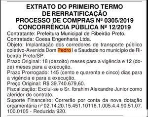 Obra Na Av.  Dom Pedro É Prorrogado Por Mais 145 Dias