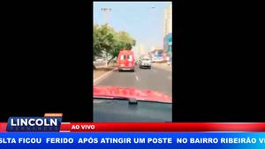 Um Motociclista Ficou Ferido  Após Atingir Um Poste No Bairro Ribeirão Verde