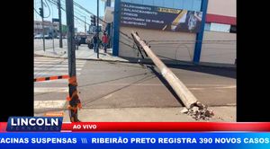 Caminhão Carregado Com Recicláveis Arrasta Fios E Derruba Poste Em Franca