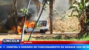 Furgão Pega Fogo Na Via Norte Em Ribeirão Preto