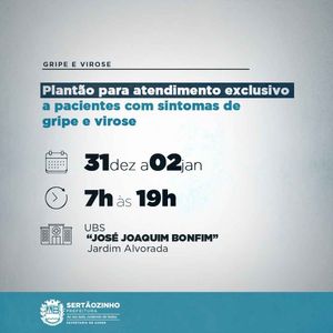 Ubs “José Joaquim Bonfim”, No Jd. Alvorada, Vai Atender Em Esquema De Plantão No Feriado De Ano Novo