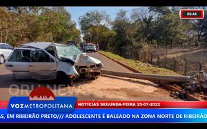 Motorista Perde Controle Do Carro E Bate Em Poste Na Avenida Costa E Silva E Ribeirão Preto