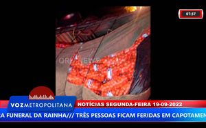 Caminhão Carregado Com Cebolas Tomba Em Rodovia