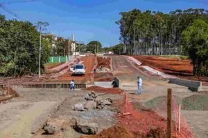 Com Concretagem Da Última Ala, Ponte Sobre O Córrego Nova Aliança Está Quase Pronta