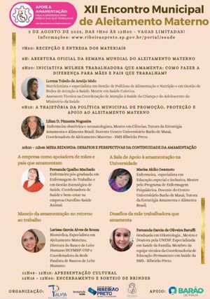 Xii Encontro Municipal De Aleitamento Materno Tem Inscrições Abertas