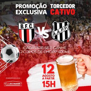 Torcedor Cativo Ganhará Chopp Antes Do Jogo Contra Ponte Preta