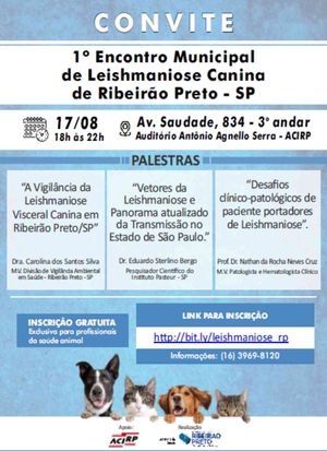 Ribeirão Preto Terá Encontro Municipal De Leishmaniose