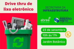 Prefeitura realizará drive-thru de coleta de eletroeletrônicos no Parque Raya