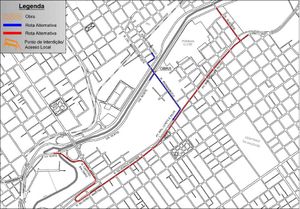 Trecho da pista Centro/Bairro da Via Norte será interditado na segunda-feira