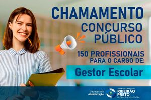 Prefeitura convoca 150 gestores escolares aprovados em concurso público