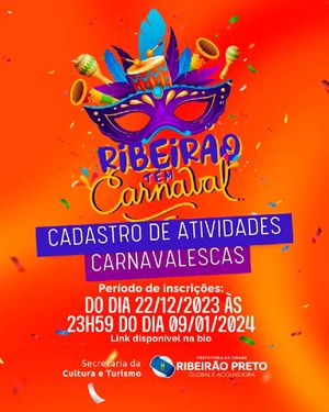 Secretaria da Cultura e Turismo abre cadastro para Grupos Carnavalescos