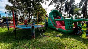 Praça Dr. Camilo Mércio Xavier foi ponto de encontro das famílias no “Cultura em Todo Lugar”