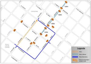 Trechos da rua Visconde de Inhaúma serão interditados nesta quinta-feira, 29