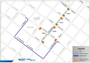 Cruzamento da rua Barão do Amazonas com a rua Florêncio de Abreu será interditado nesta quarta-feira