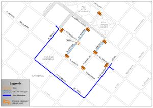 Cruzamento das ruas São Sebastião e Visconde de Inhaúma está com interdição total