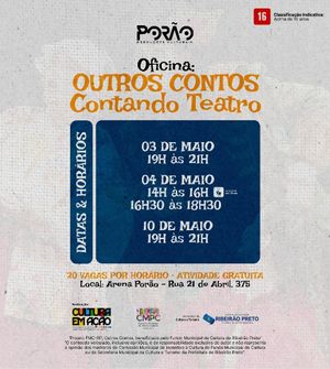 Inscrições abertas para a oficina de teatro gratuita “Outros Contos: Contando Teatro”