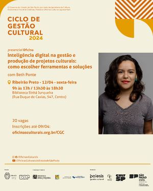 Oficina de tecnologia para gestão e produção de projetos culturais acontece na Biblioteca Sinhá Junqueira