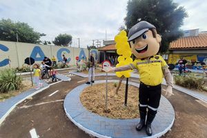 Ação com a minicidade marca último sábado do Maio Amarelo 2024