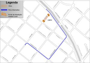 RP Mobi alerta para interdição total em trecho da rua São José
