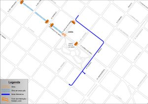 Cruzamento da rua Florêncio de Abreu com a rua Sete de Setembro ficará interditado por cinco dias