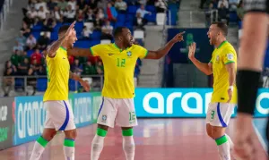 Futsal: Brasil fecha 1ª fase da Copa do Mundo com aproveitamento 100%