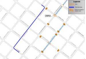 Interdição total da rua São José, entre a rua Quintino Bocaiúva e avenida Nove de Julho