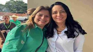 Primeira-dama de Barretos se encontra com primeira-dama do Estado durante a Agrishow