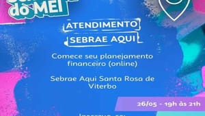 Sebrae Aqui Santa Rosa de Viterbo/SP tem um convite especial para você “Comece seu planejamento financeiro”