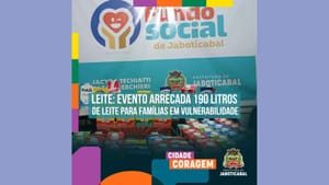 Evento arrecada 190 litros de leite para famílias em vulnerabilidade