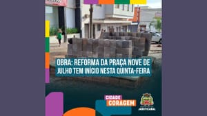 Jaboticabal deu início a reforma da Praça Nove de Julho