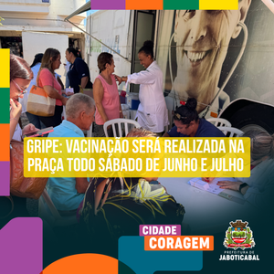 Jaboticabal oferece vacinação contra gripe aos sábados na Praça 9 de Julho até final de julho